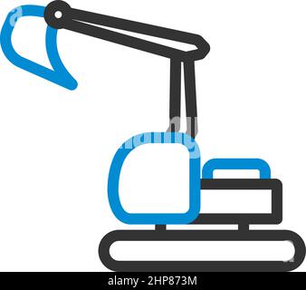Icon Of Construction Bulldozer Stock Vector