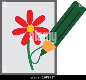 Icon Of Sketch With Pencil Stock Vector
