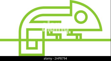 Chameleon logo icon design template illustration Stock Vector
