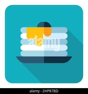 Pancake vector icon. Fast food sign Stock Vector
