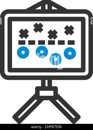 American Football Game Plan Stand Icon Stock Vector