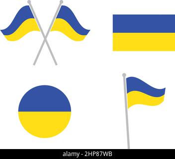 ukraine flag vector icon illustration design Stock Vector