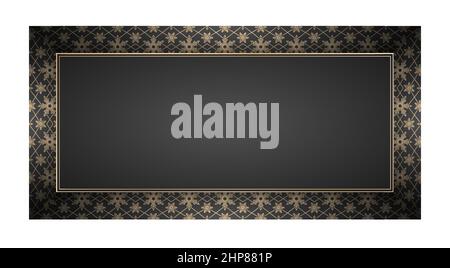 Frame Snowflake Pattern gold Stock Vector