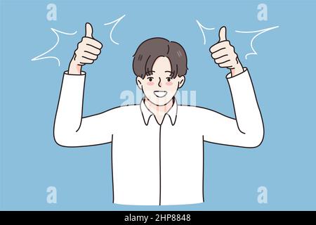 Success and thumb up sign concept Stock Vector