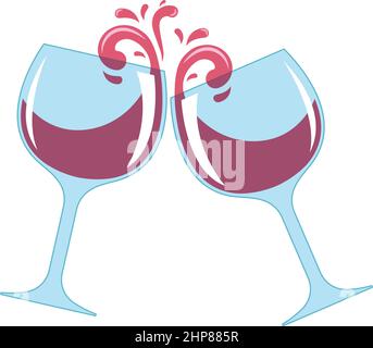 toasting wine bottle  icon vector illustration design Stock Vector