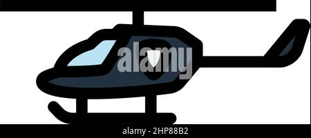 Police Helicopter Icon Stock Vector