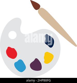 Icon Of School Palette Stock Vector