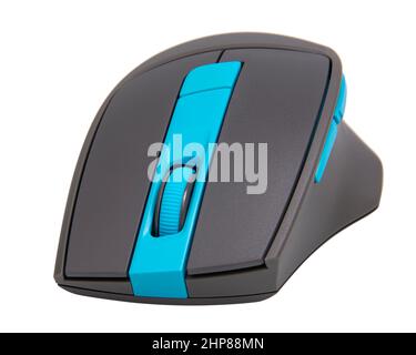Gray computer wireless mouse isolated on the white background Stock Photo