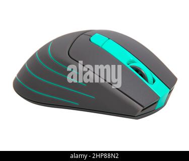 Gray computer wireless mouse isolated on the white background Stock Photo