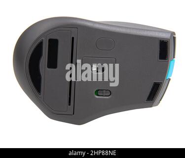 Gray computer wireless mouse isolated on the white background Stock Photo