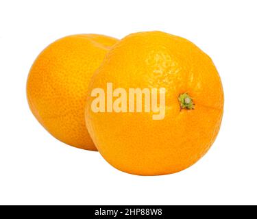 Citrus tangerines fruit isolated on the white background Stock Photo