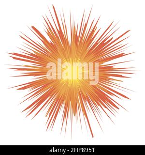 Explode Flash, Cartoon Explosion, Star Burst Isolated on White Background. Stock Vector