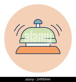 Counter bell, hotel, service vector icon Stock Vector