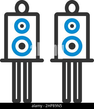 Audio System Speakers Icon Stock Vector