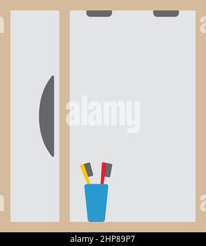 Bathroom Mirror Icon Stock Vector