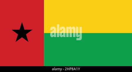 Guinea Bissau National Flag Stock Vector