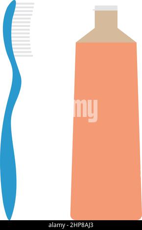 Toothpaste And Brush Icon Stock Vector