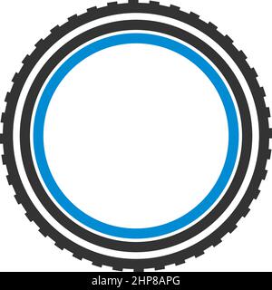 Bike Tyre Icon Stock Vector