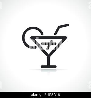 cocktail or drink line icon Stock Vector