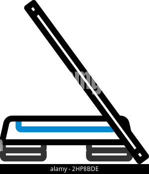 Icon Of Step Board And Stick Stock Vector
