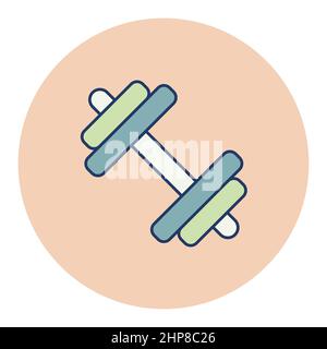 Dumbbell flat vector icon. Sport sign Stock Vector