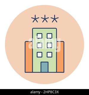 Three star hotel vector icon Stock Vector