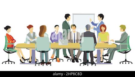 Consulting and lecturing, strategy, illustration Stock Vector