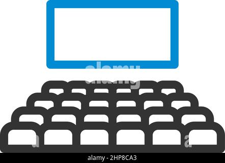 Cinema Auditorium Icon Stock Vector