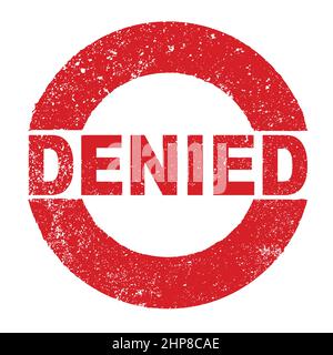 Rubber Ink Stamp Denied Stock Vector
