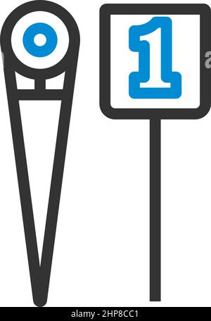 American Football Sideline Markers Icon Stock Vector