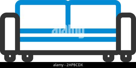 Cinema Sofa Icon Stock Vector