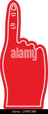Fans Foam Finger Icon Stock Vector