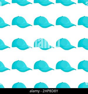 Illustration on theme pattern hats baseball Stock Vector