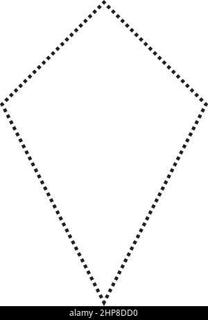 Dotted kite shape for tracing lines for preschool and kindergarten ...