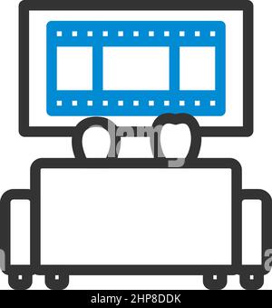 Cinema Sofa Icon Stock Vector