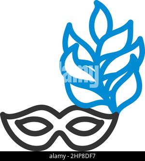 Party Carnival Mask Icon Stock Vector