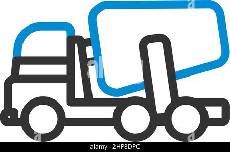 Icon Of Concrete Mixer Truck Stock Vector
