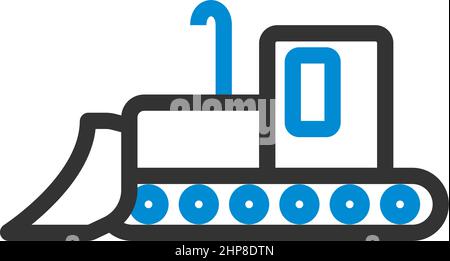 Icon Of Construction Bulldozer Stock Vector
