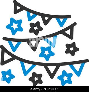 Party Garland Icon Stock Vector