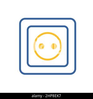 Electric outlet vector flat icon. Construction, repair Stock Vector