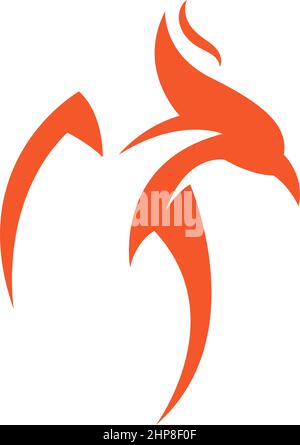 Phoenix logo icon design template vector Stock Vector