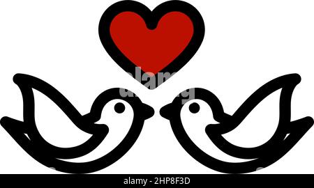 Dove With Heart Icon Stock Vector