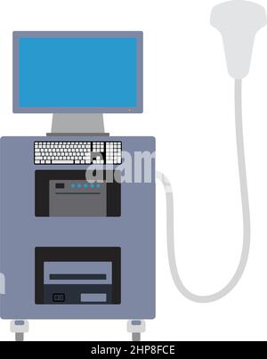 Ultrasound Diagnostic Machine Icon Stock Vector