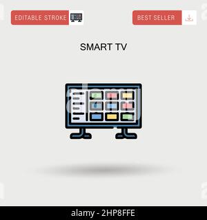 Smart tv Simple vector icon. Stock Vector
