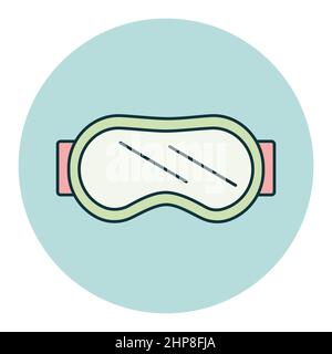 Classic snowboard ski goggles vector icon Stock Vector