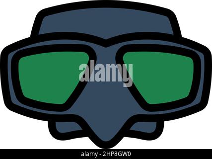 Icon Of Scuba Mask Stock Vector