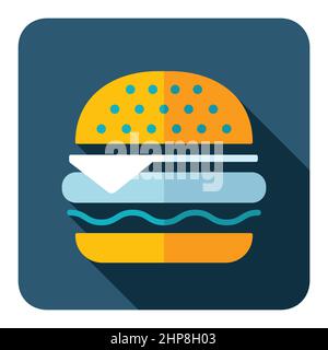 Burger vector icon. Fast food sign Stock Vector
