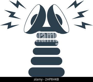 Signal icon flat design template vector Stock Vector