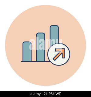 Growth graph outline icon. Finances sign Stock Vector