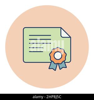 Certified outline icon. Workspace sign Stock Vector